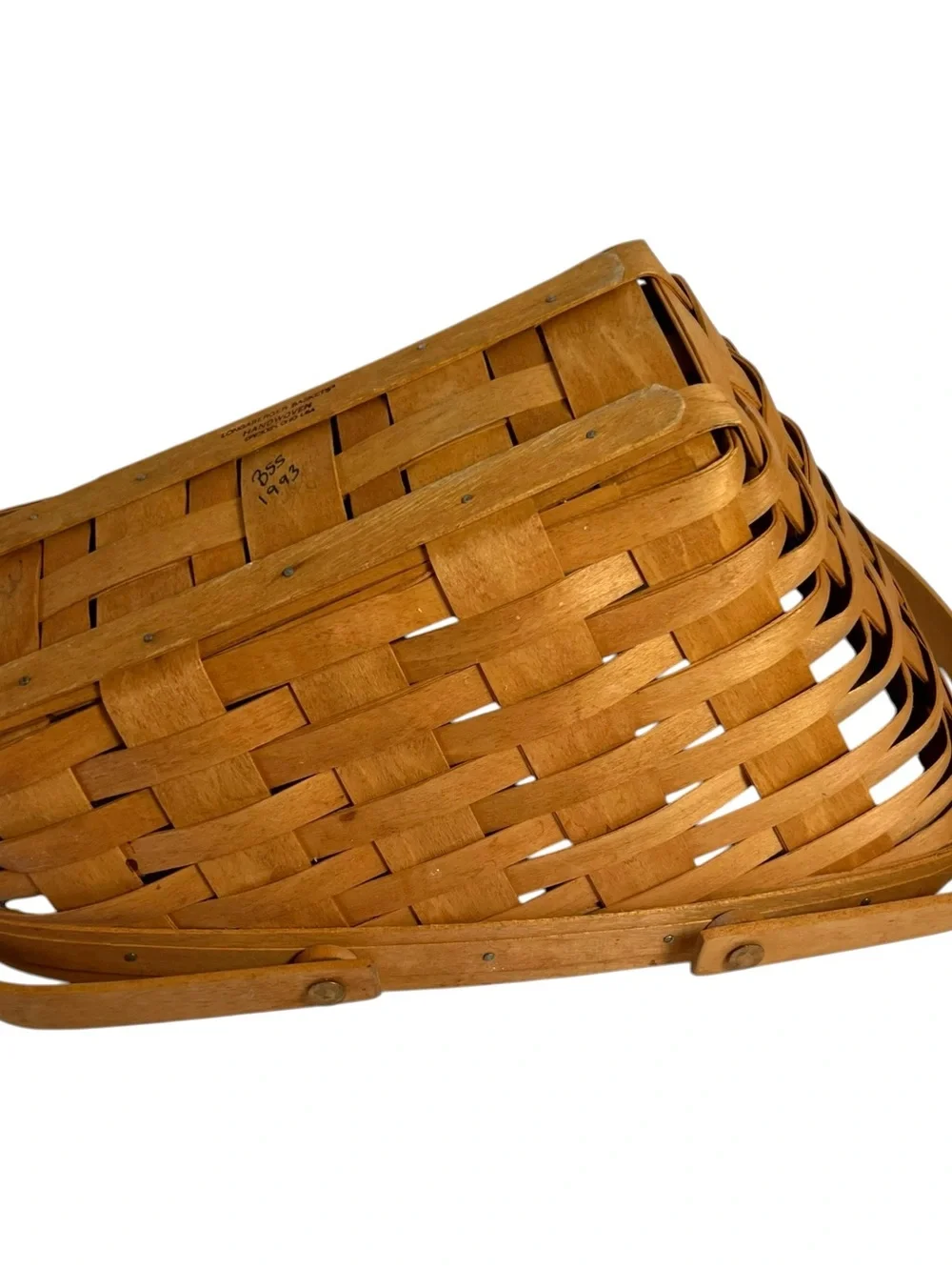 Longaberger Vegetable Basket Swinging Handles 1993